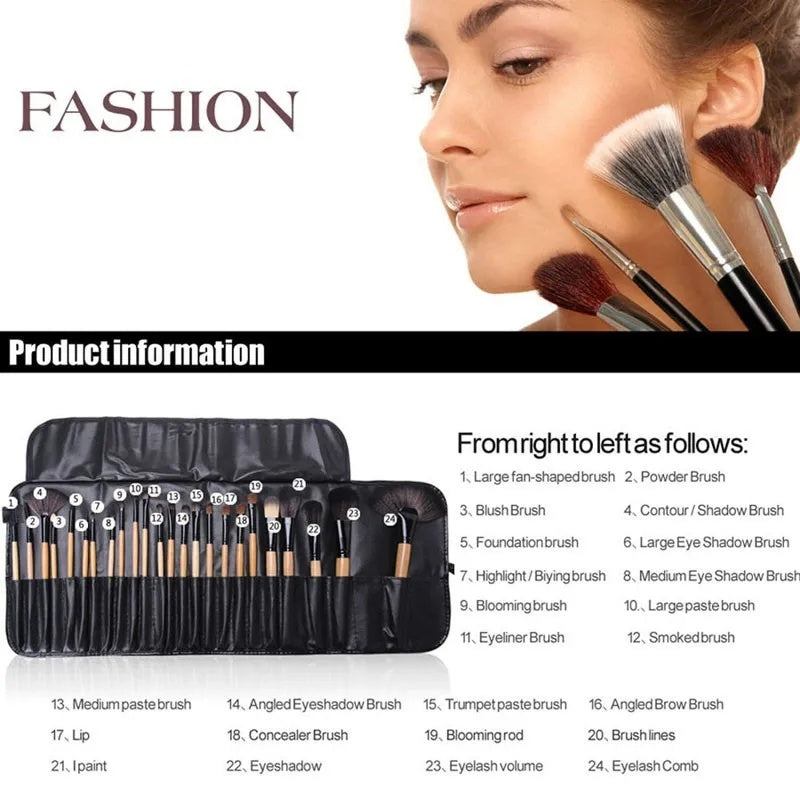 Bag Of 24 Pcs Makeup Brush Sets