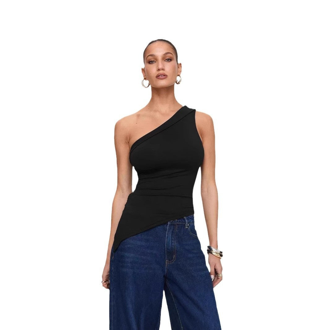Women's Irregular Slit Design High-grade Top