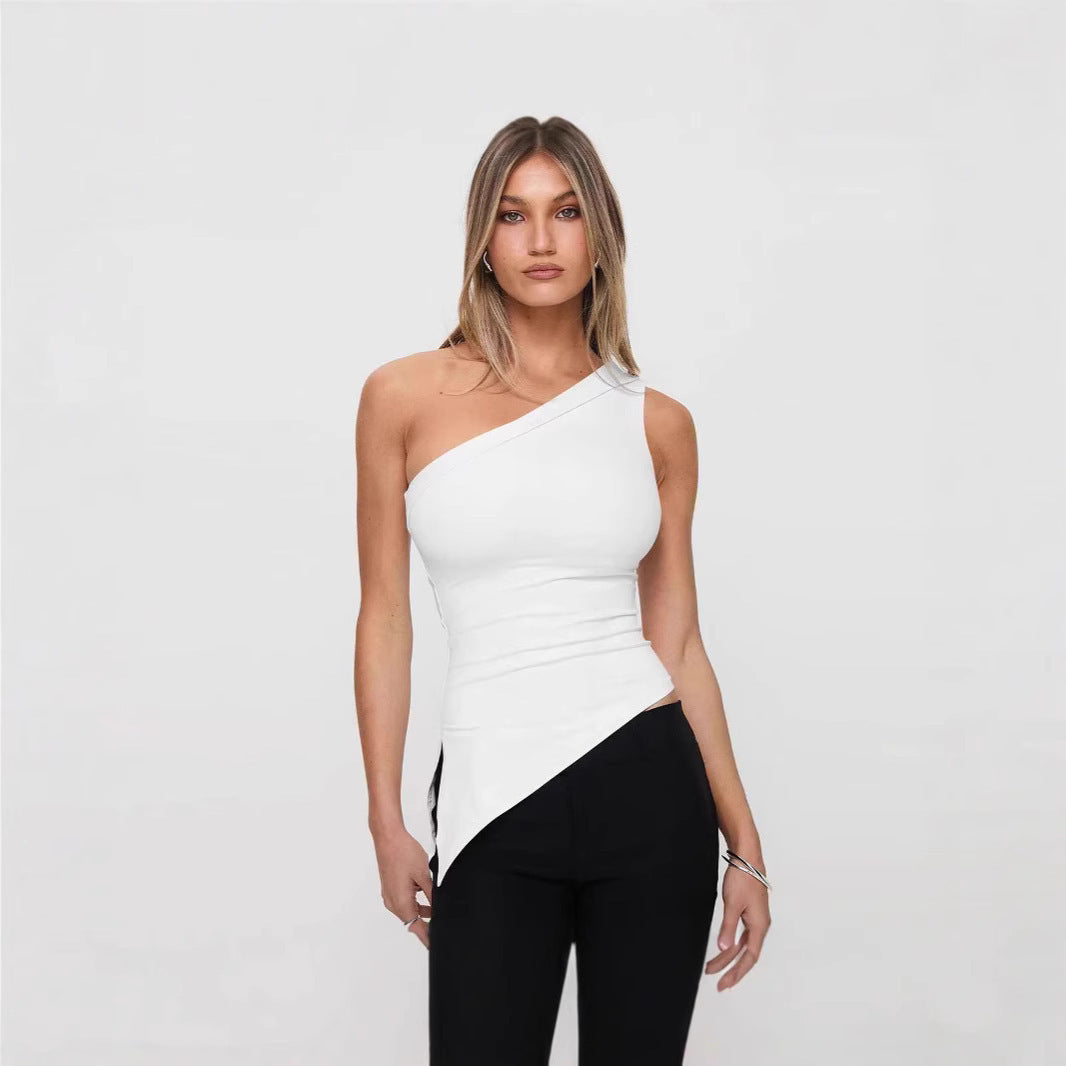 Women's Irregular Slit Design High-grade Top